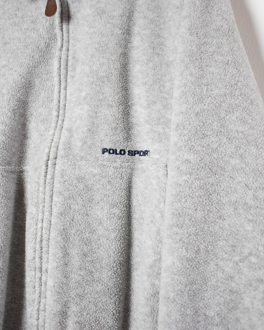 Stone Ralph Lauren Polo Sport Fleece Harrington Jacket - Medium