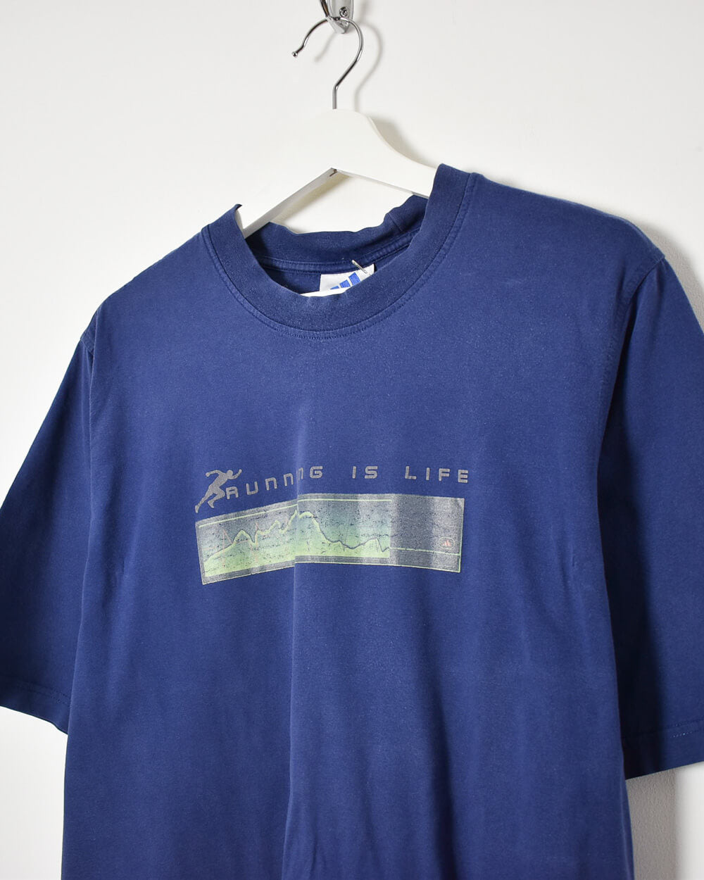 Blue Adidas Running is Life T-Shirt - Medium