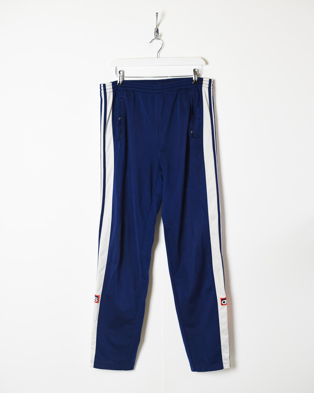 ADIDAS Womens Tracksuit Trousers Joggers UK 40/42 Medium Blue Cotton, Vintage & Second-Hand Clothing Online