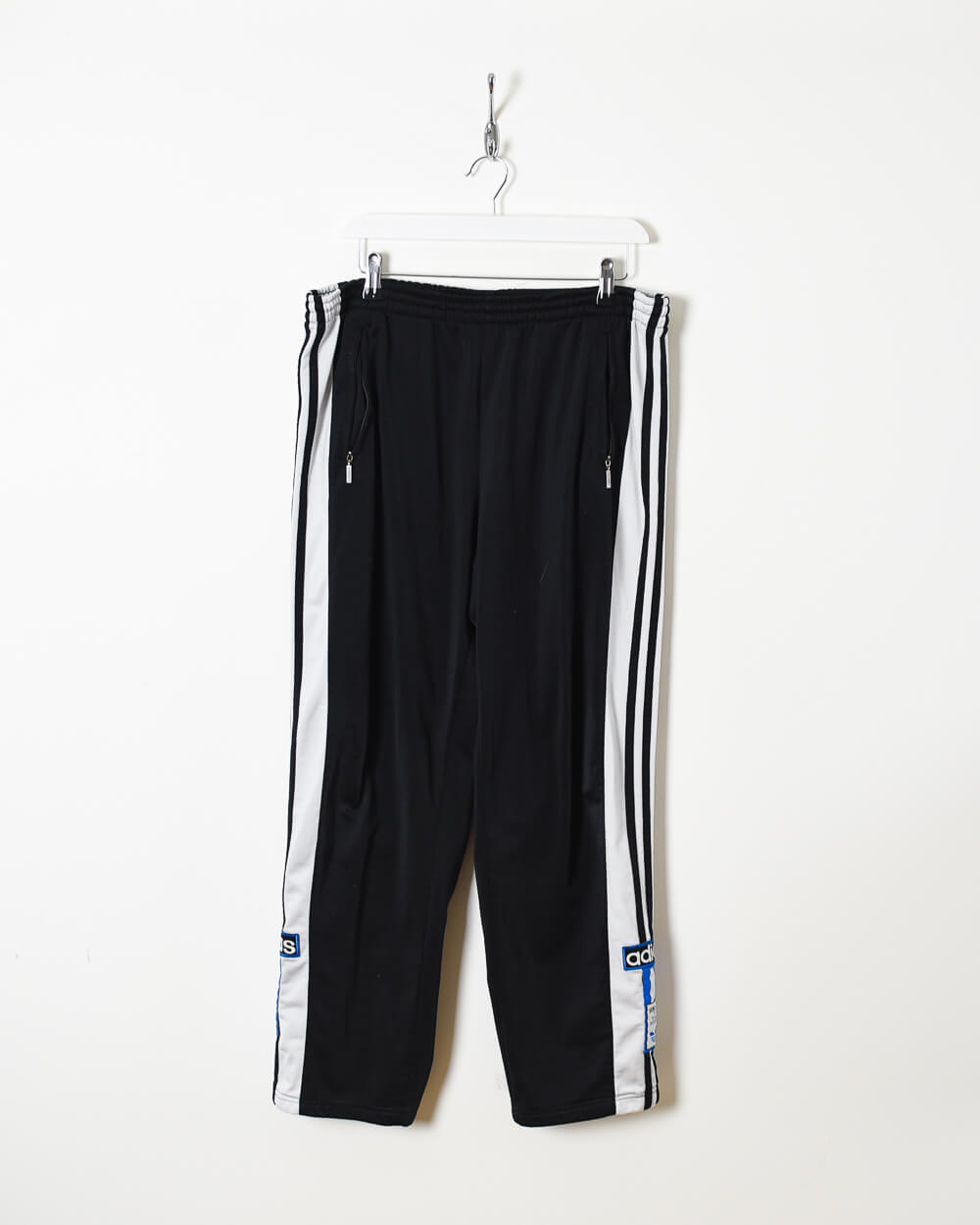 Black Adidas The Brand With Three Stripes Tracksuit Bottoms - W34 L28