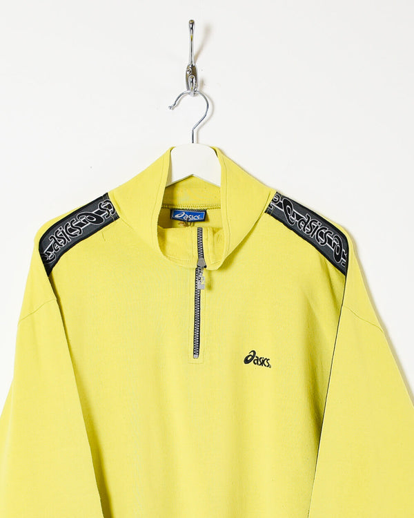 Yellow Asics 1/4 Zip Sweatshirt - Large