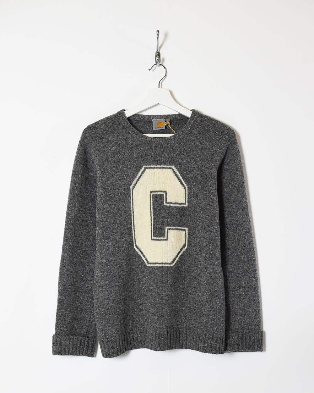 Grey Carhartt Knitted Sweatshirt - Small