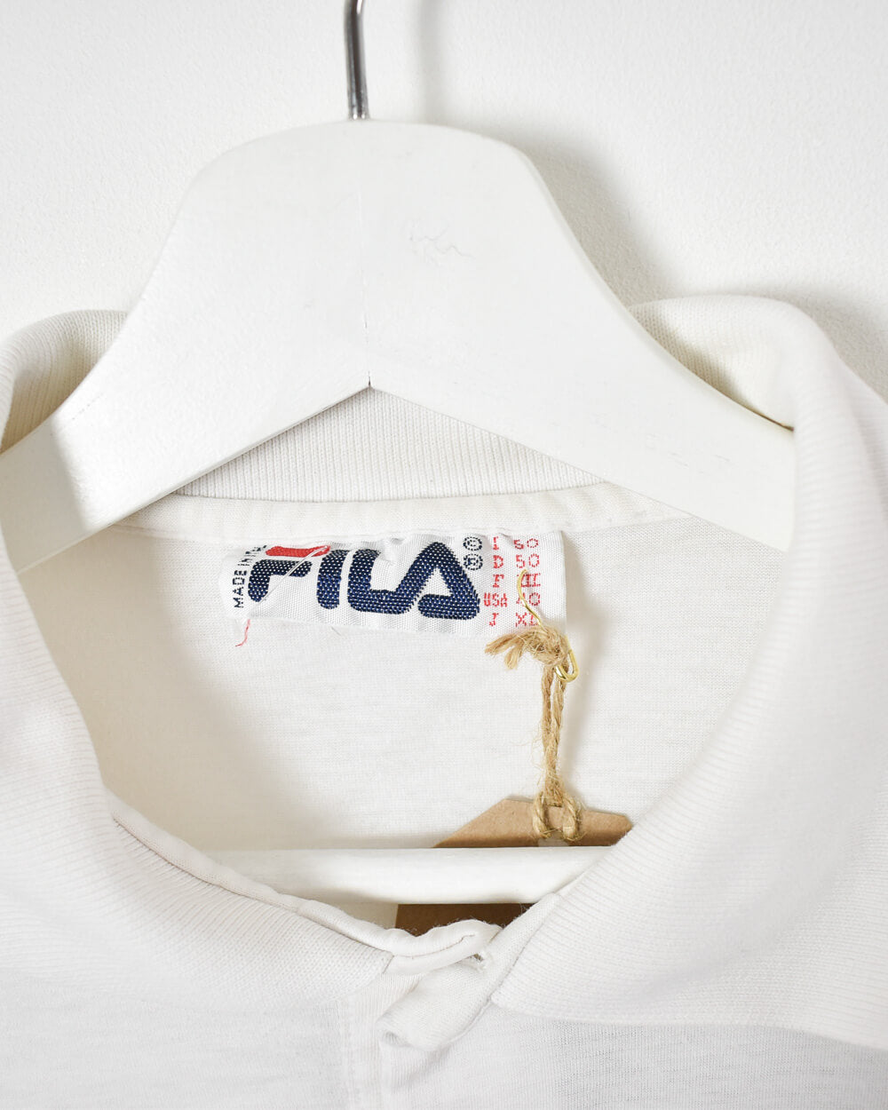 White Fila Polo Shirt - Medium