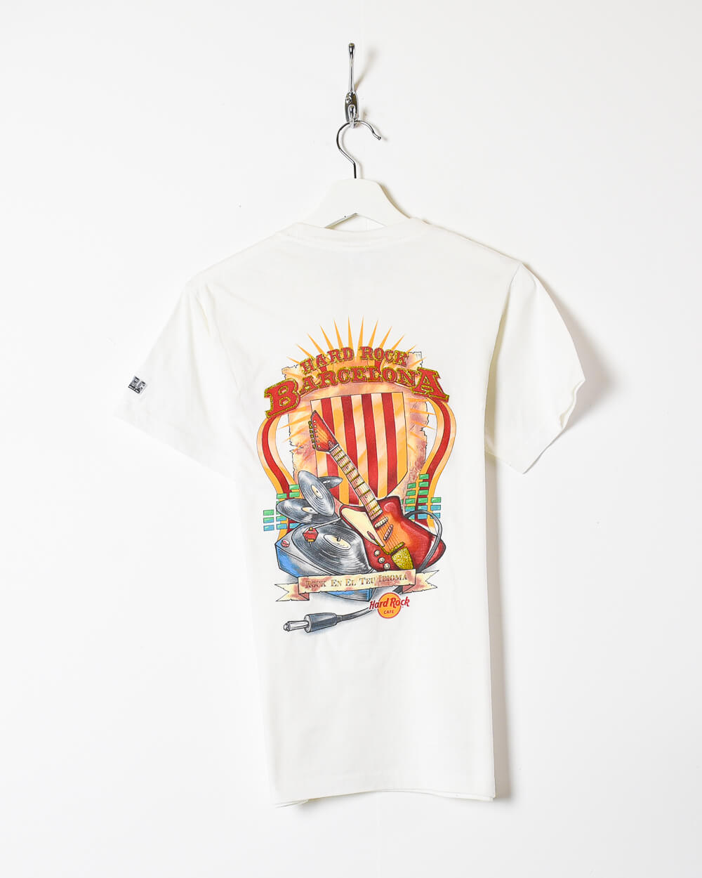 White Hard Rock Café Barcelona T-Shirt - Small