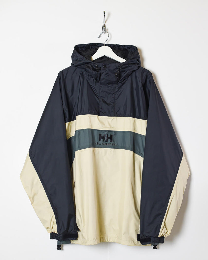 Secretaris Vrijgevig Verandering Vintage 00s Nylon Colour-Block Black Helly Hansen 1/4 Zip Hooded  Windbreaker Jacket - X-Large– Domno Vintage
