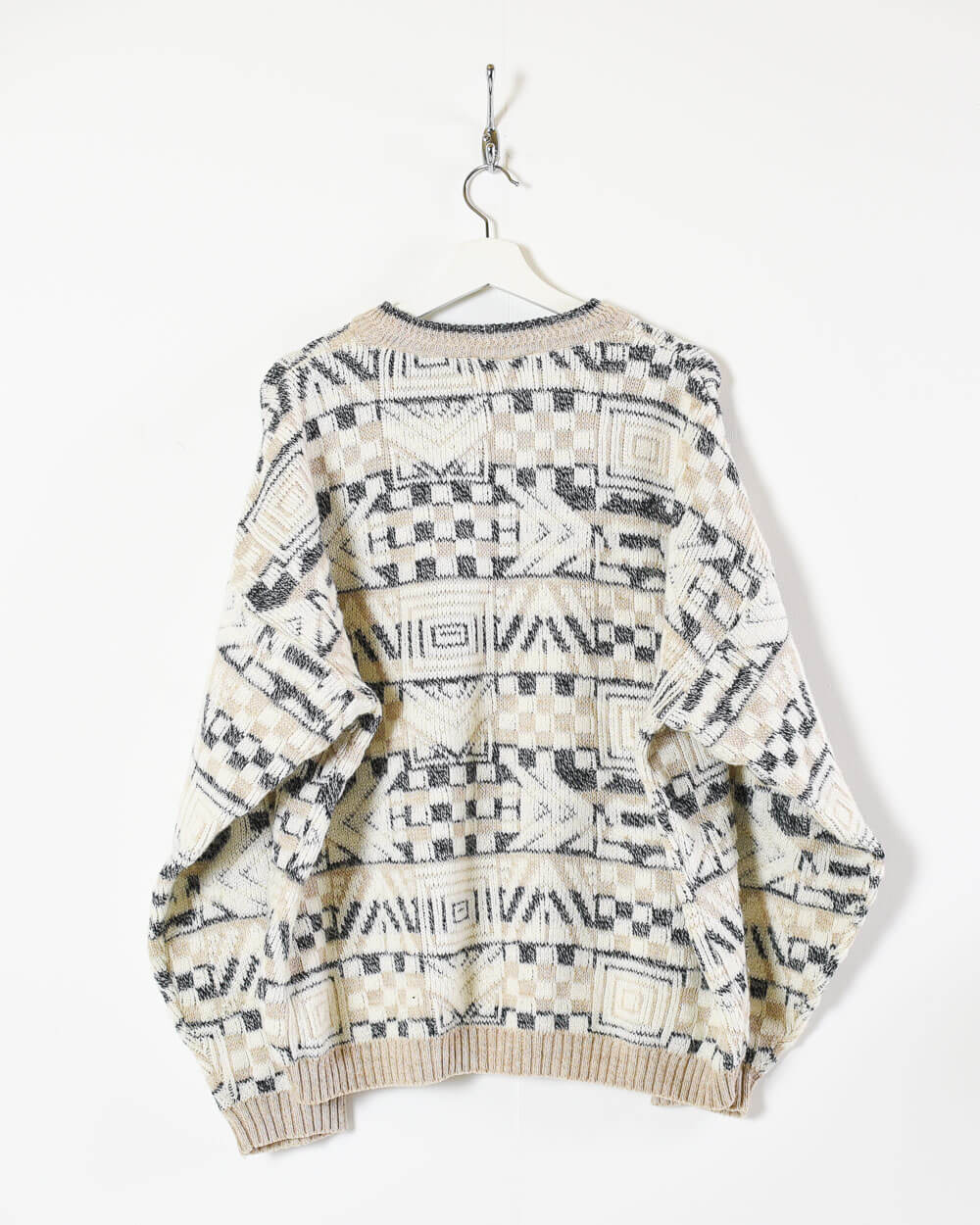 Neutral Vintage Knitted Sweatshirt - Large
