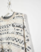 Neutral Vintage Knitted Sweatshirt - Large
