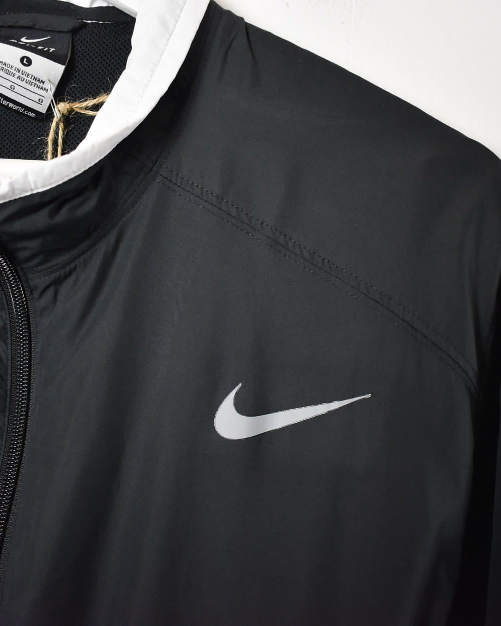 Black Nike Dri-Fit Windbreaker Jacket - Large