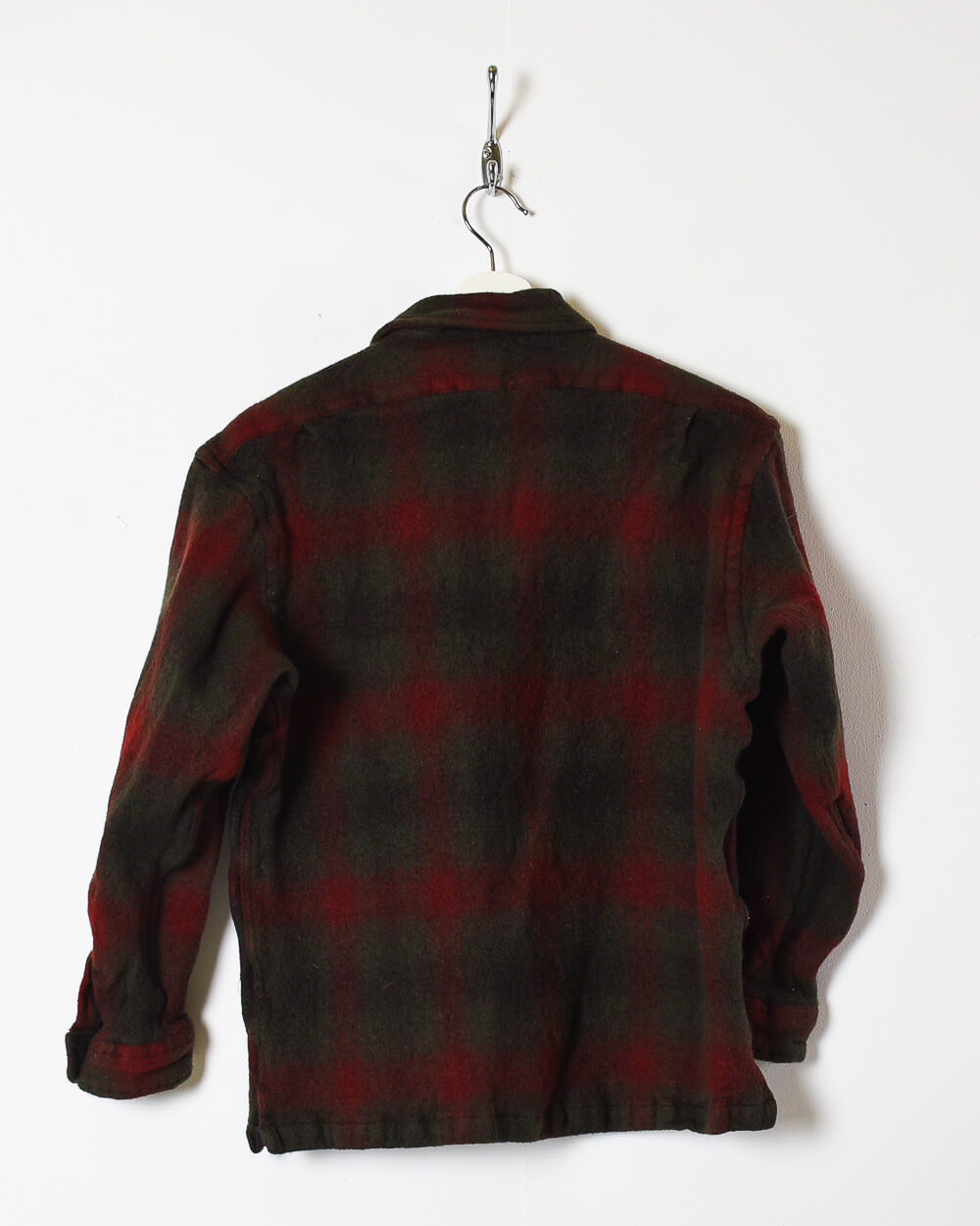 Maroon Ralph Lauren Checked Fleece Overshirt - X-Small