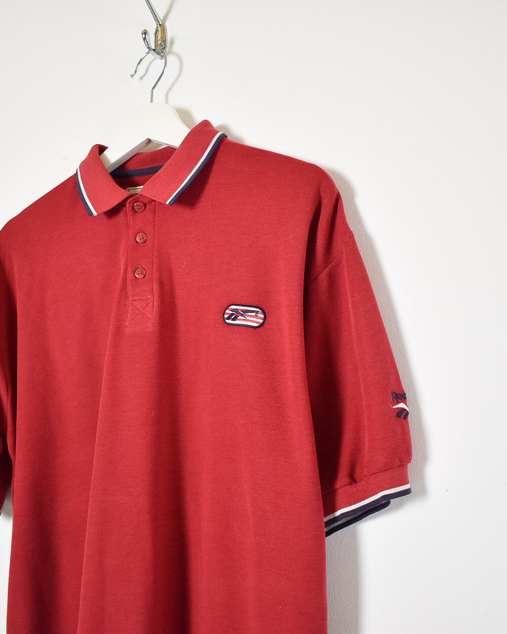 Red Reebok Polo Shirt - Large