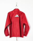 Red Adidas Tracksuit Top - Medium