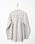 Neutral Burberry Checked Shirt - X-Large