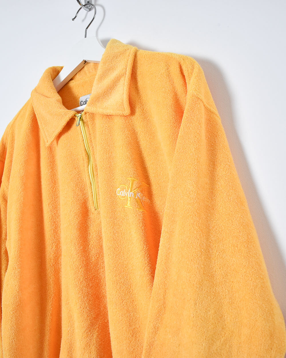 Yellow Calvin Klein 1/4 Zip Fleece - Large