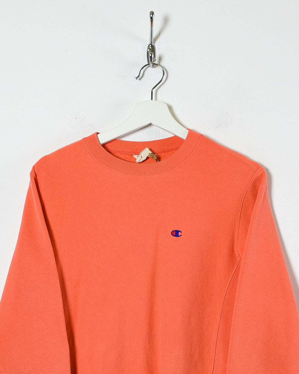 Orange Champion Women's Reverse Weave Sweatshirt - Small 