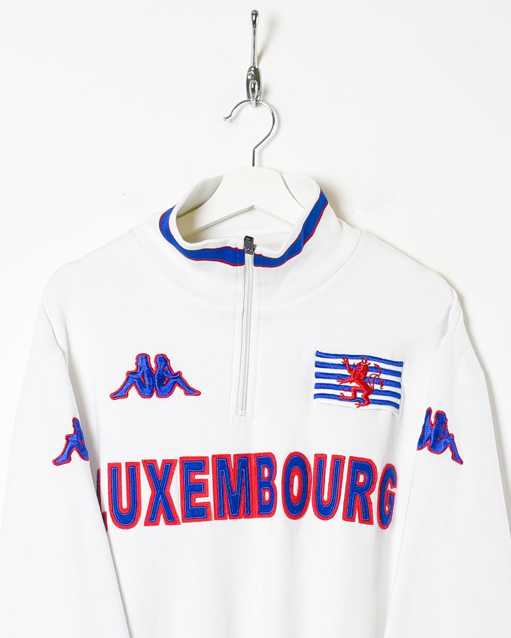 White Kappa Luxembourg 1/4 Zip Sweatshirt - X-Large