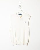 White Polo Ralph Lauren Sweater Vest - Small