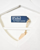 White Polo Ralph Lauren Sweater Vest - Small