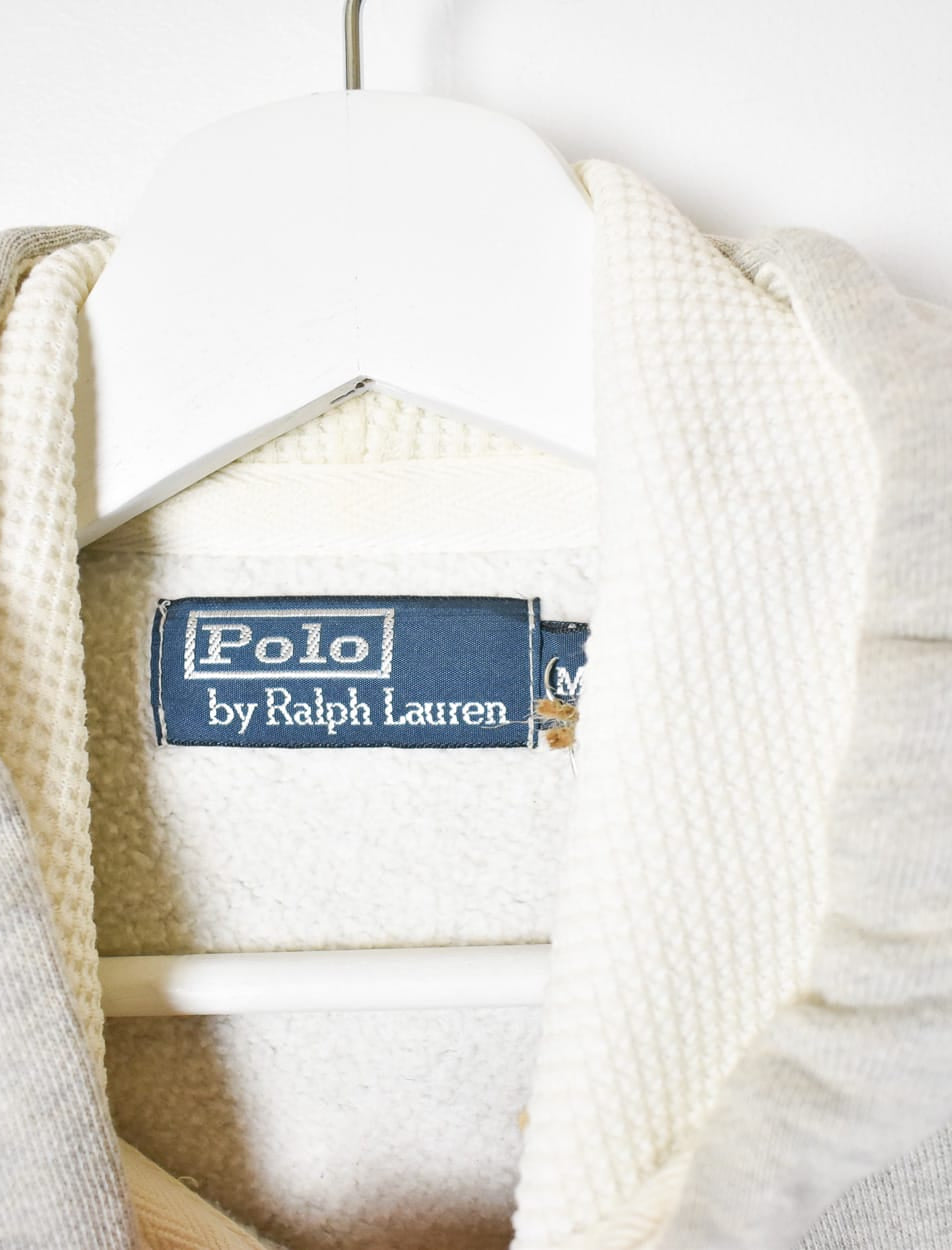 Stone Polo Ralph Lauren Zip-Through Hoodie - Small