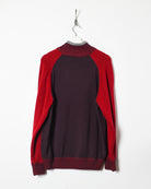 Maroon Quicksilver 1/4 Zip Knitted Sweatshirt - Large