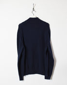 Navy Ralph Lauren 1/4 Zip Knitted Sweatshirt - Large