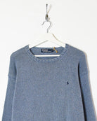 Blue Ralph Lauren Knitted Sweatshirt - X-Large