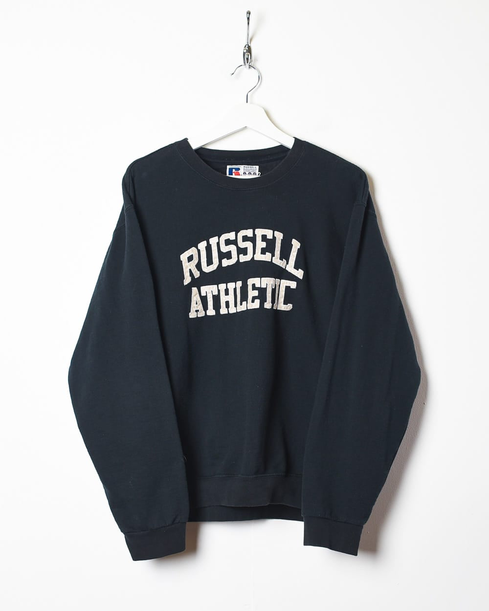Vintage 90s Black Russell Athletic Sweatshirt - Small Cotton