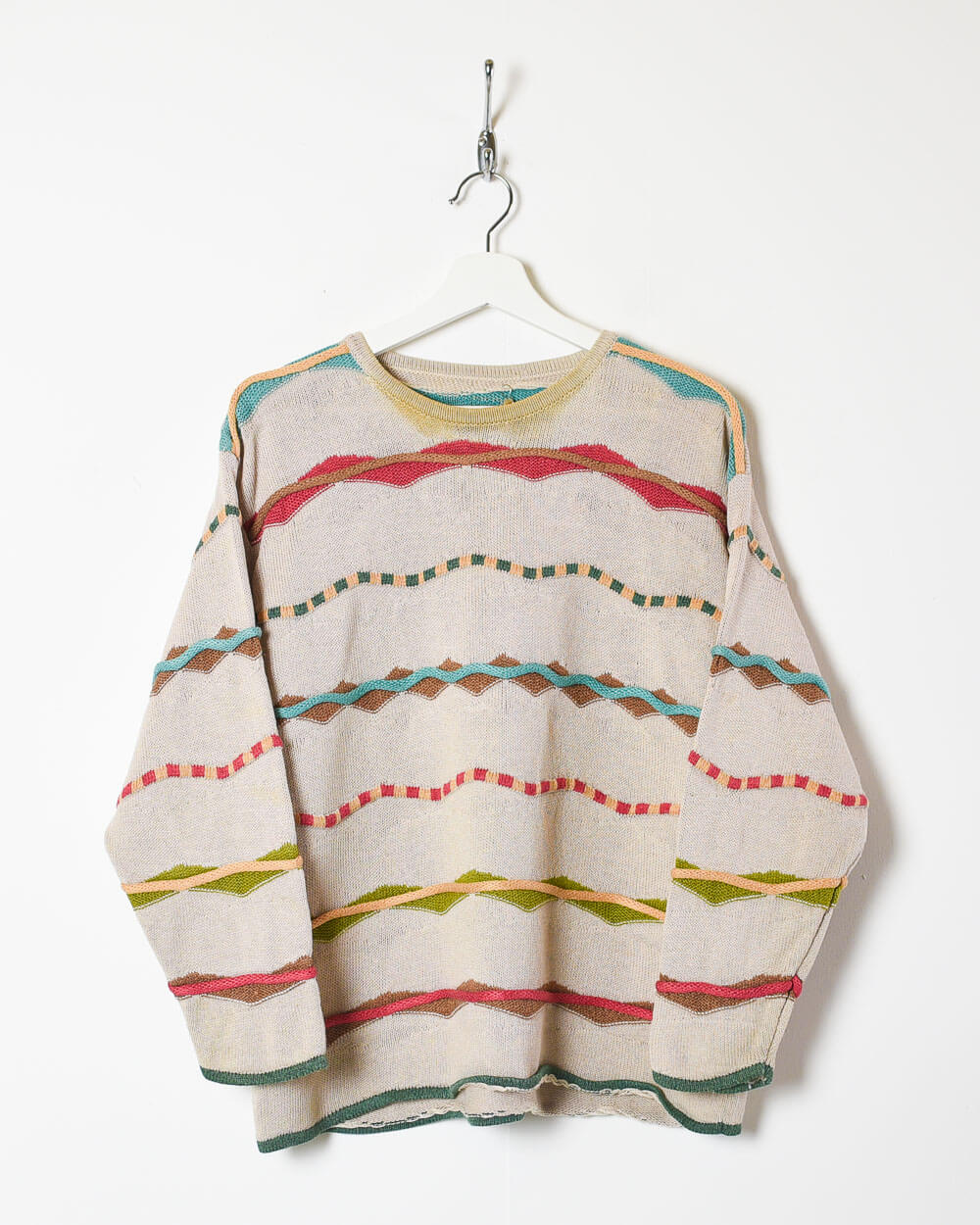 Neutral Vintage Knitted Sweatshirt - Small