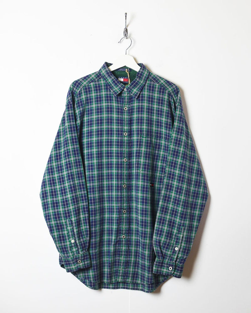 Green Tommy Hilfiger Checked Shirt - X-Large