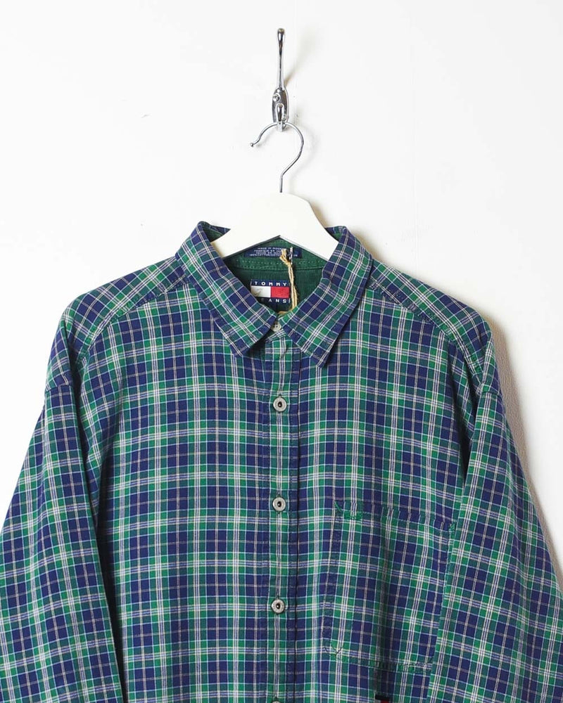 Green Tommy Hilfiger Checked Shirt - X-Large