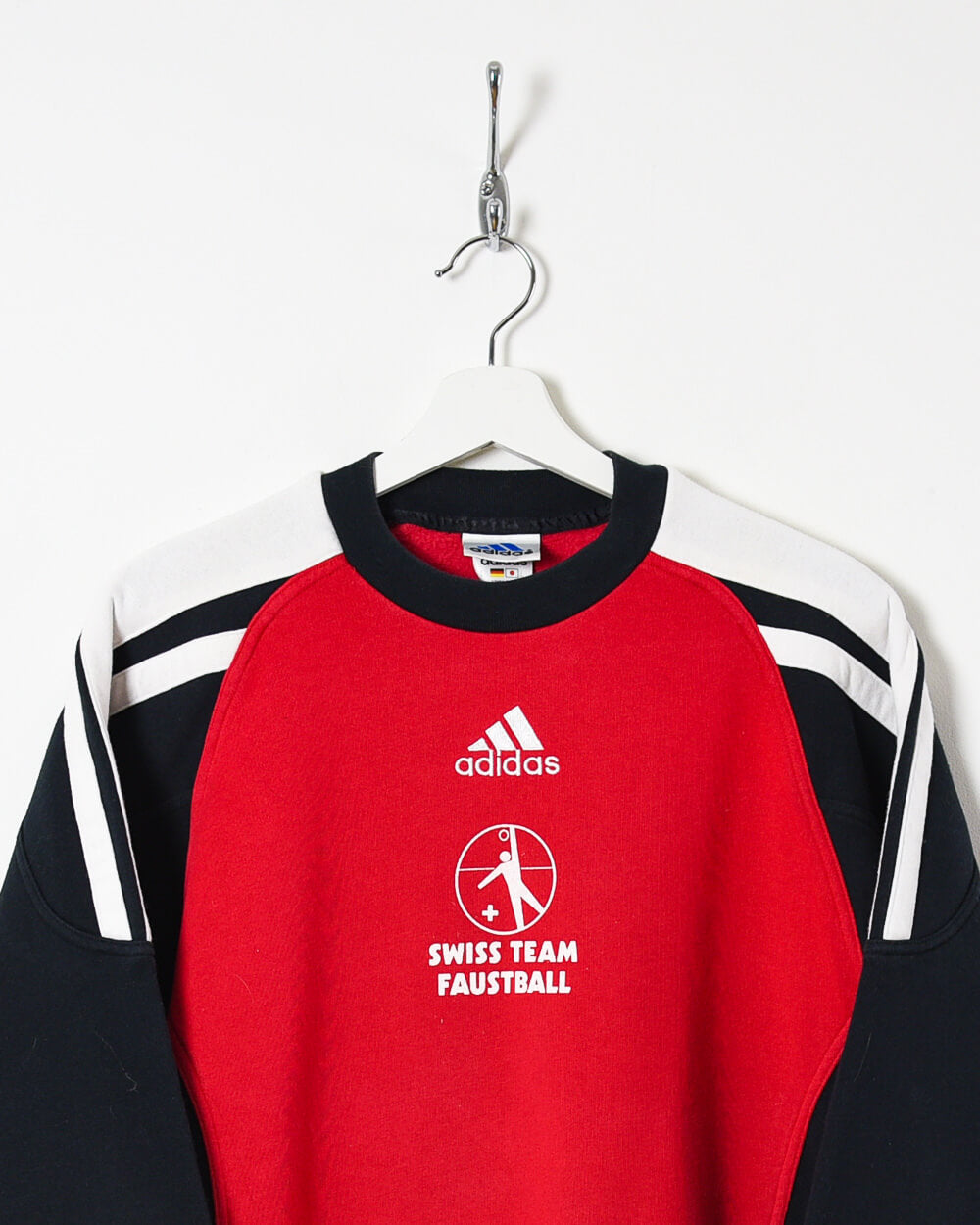 Red Adidas Swiss Team Faustball Sweatshirt - Medium
