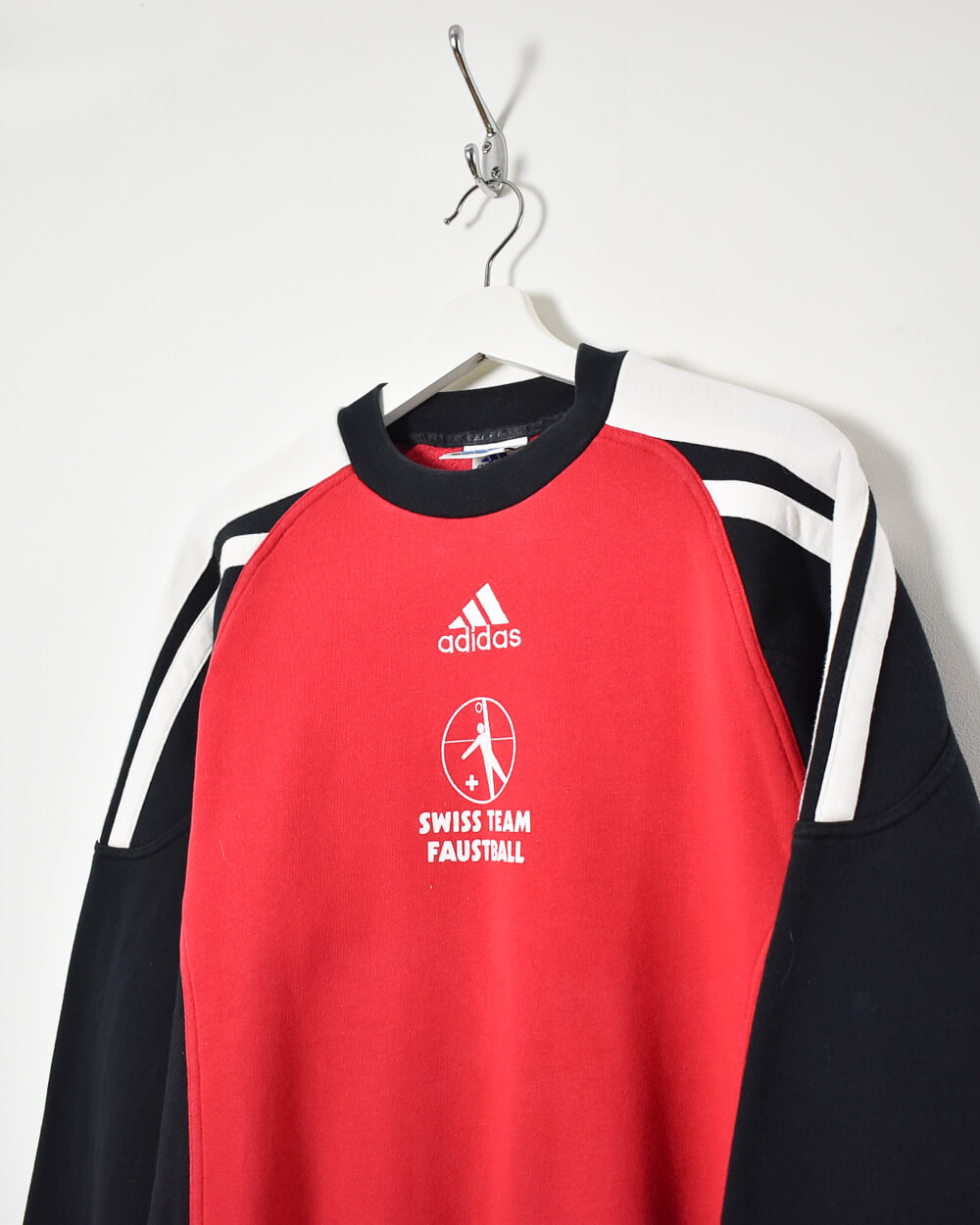 Red Adidas Swiss Team Faustball Sweatshirt - Medium