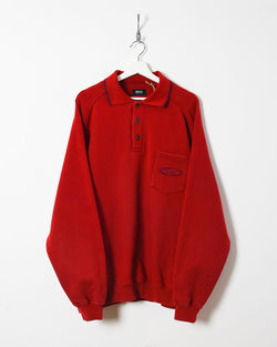 Vintage 00s Cotton Plain Red Hugo Boss Sweatshirt - XX-Large– Domno Vintage
