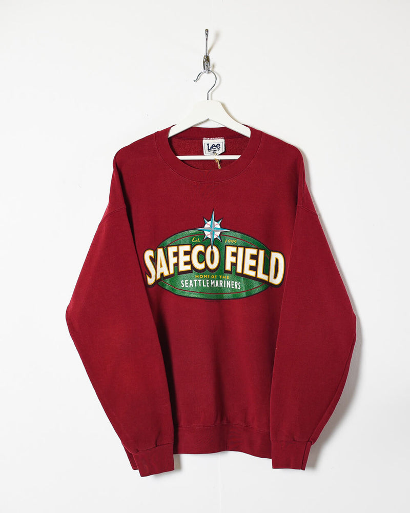 Vintage 90s Cotton Mix Maroon MLB Safeco Field Home of The Seattle