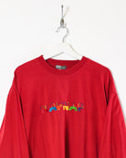 Red Naf Naf Long Sleeved T-Shirt - Medium