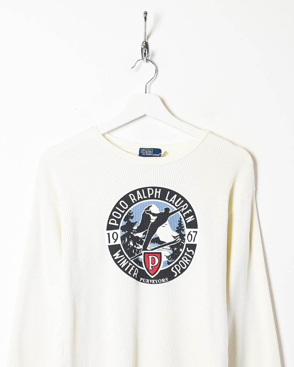 Neutral Polo Ralph Lauren Winter Sports Knitted Long Sleeved T-Shirt - Large Women's