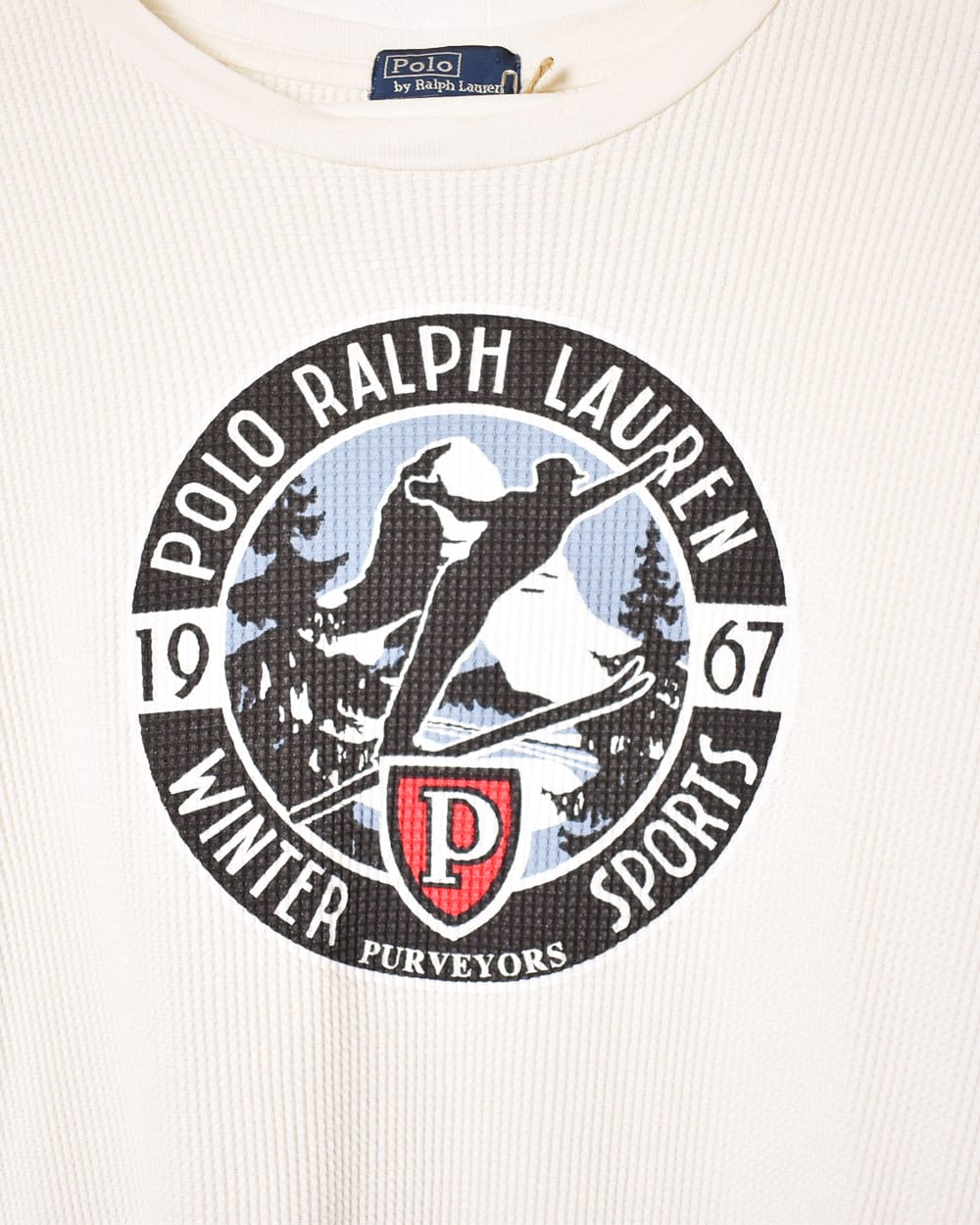Neutral Polo Ralph Lauren Winter Sports Knitted Long Sleeved T-Shirt - Large Women's