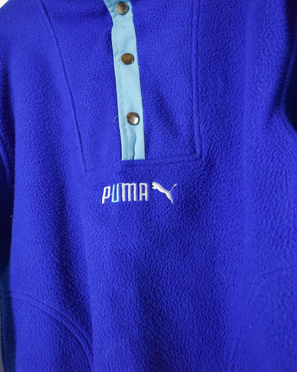 Blue Puma Pullover Colour Block Fleece - Small
