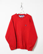 Red Tommy Hilfiger Sweatshirt - X-Large