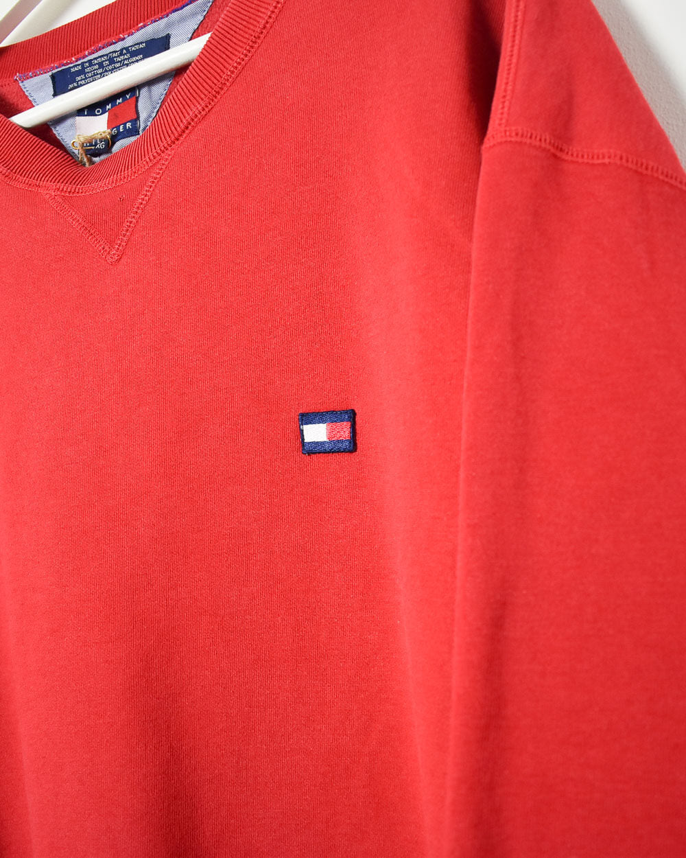 Red Tommy Hilfiger Sweatshirt - X-Large