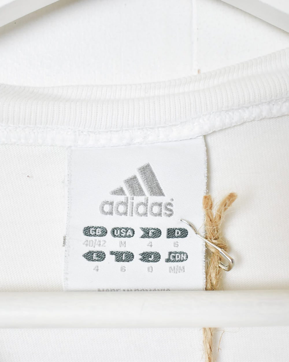 White Adidas T-Shirt - Medium