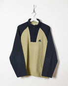 Navy Adidas 1/2 Zip Colour Block Fleece - Medium