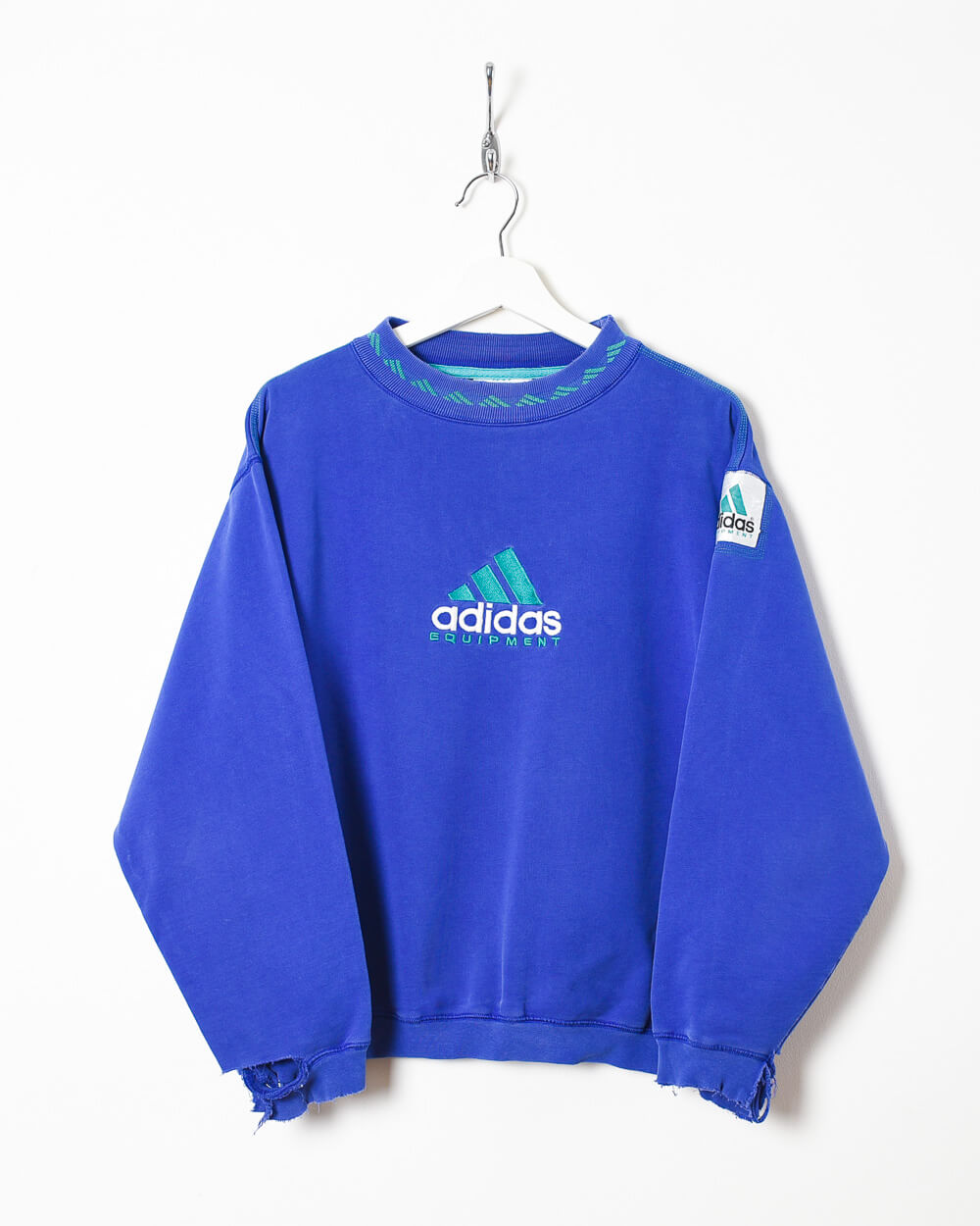 Humanistisch Af en toe Komkommer Vintage 90s Cotton Blue Adidas Equipment Sweatshirt - Medium– Domno Vintage