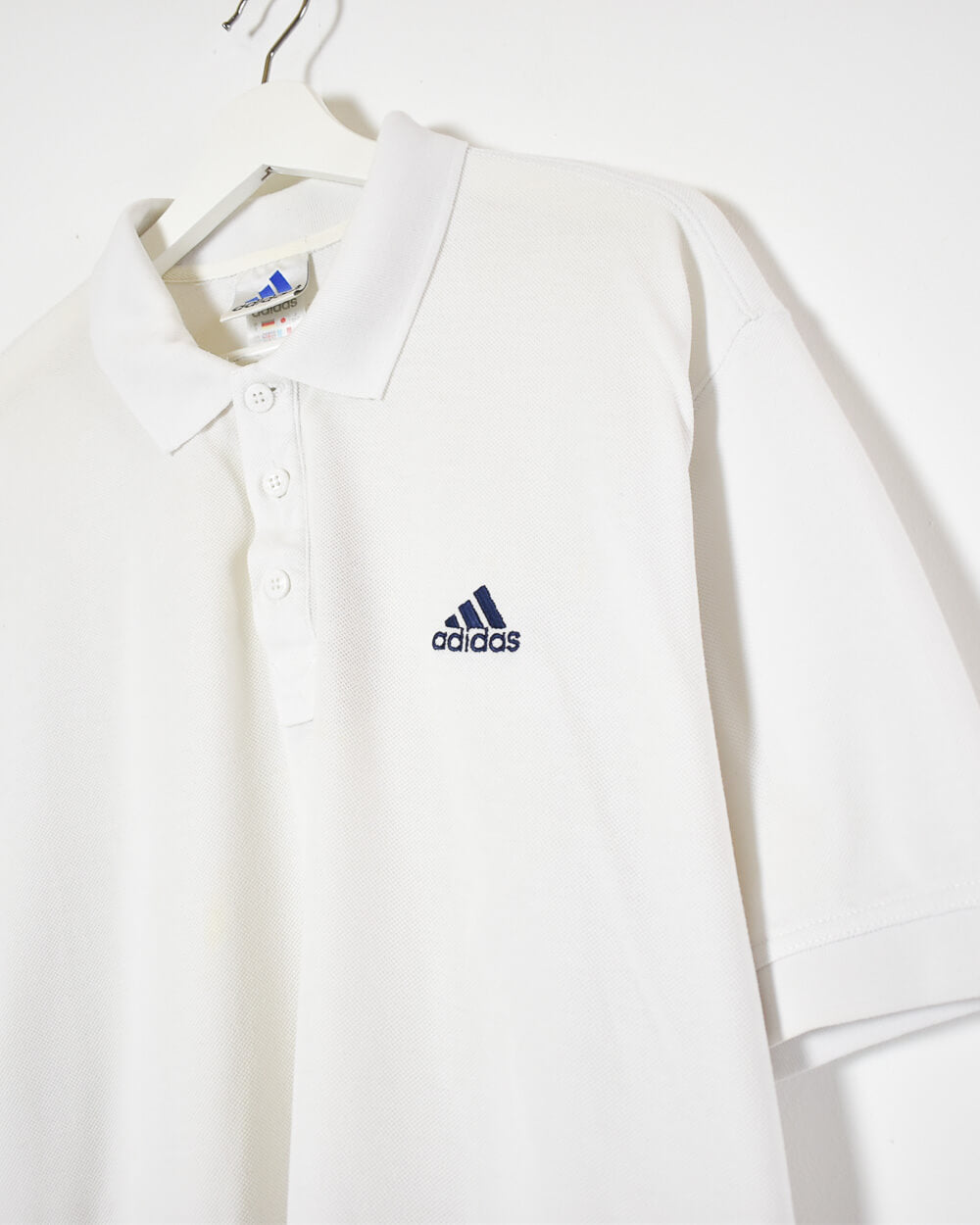 White Adidas Polo Shirt - Large