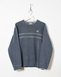 Grey Adidas Courduroy Sweatshirt - Small