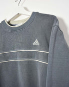 Grey Adidas Courduroy Sweatshirt - Small