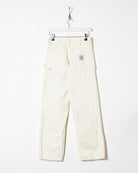 White Carhartt Women's Carpenter Jeans - W26 L28