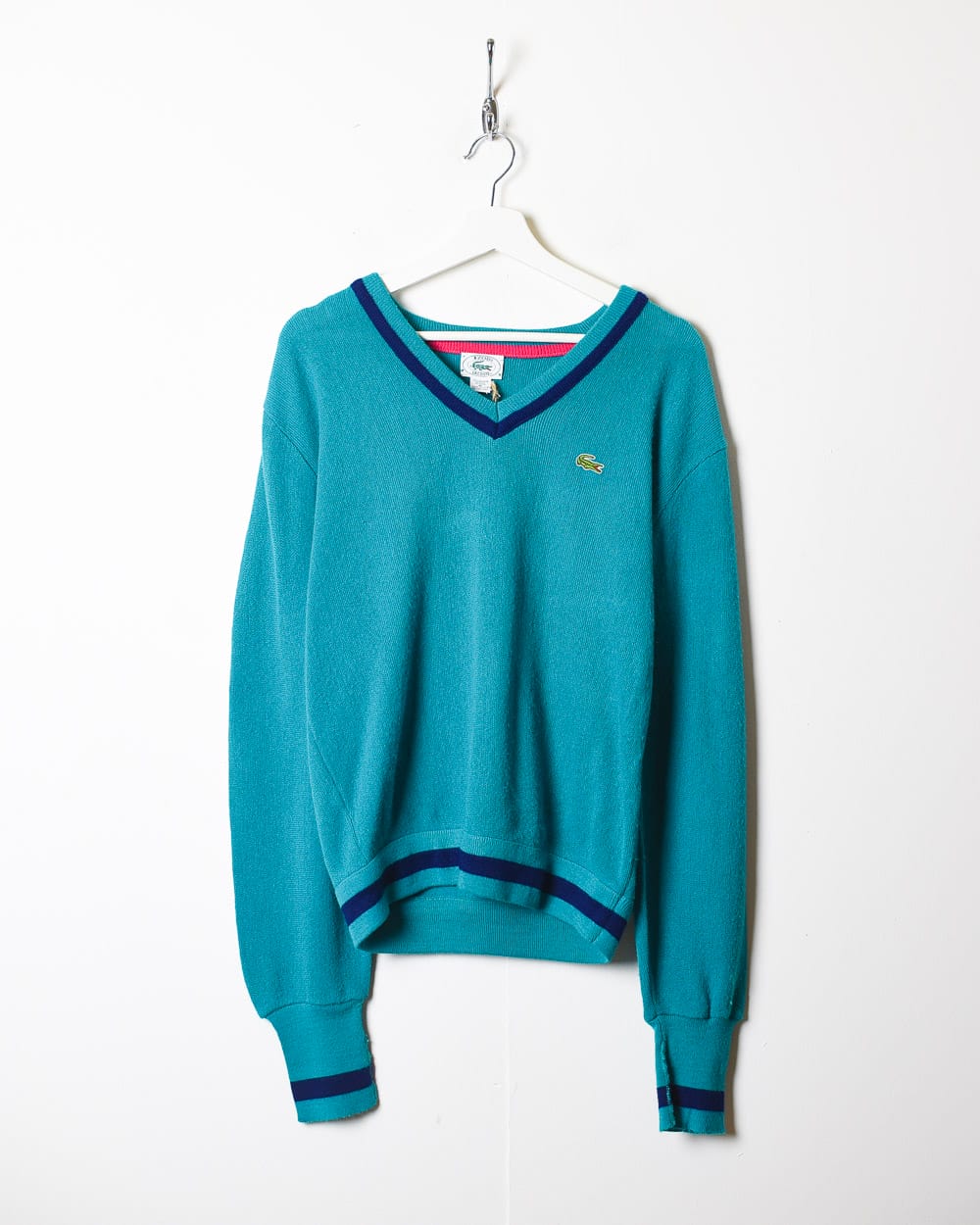 Blue Izod Lacoste 80s Knitted Sweatshirt - Small