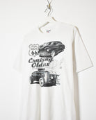 White Route 66 Cruising Oldies T-Shirt - Large