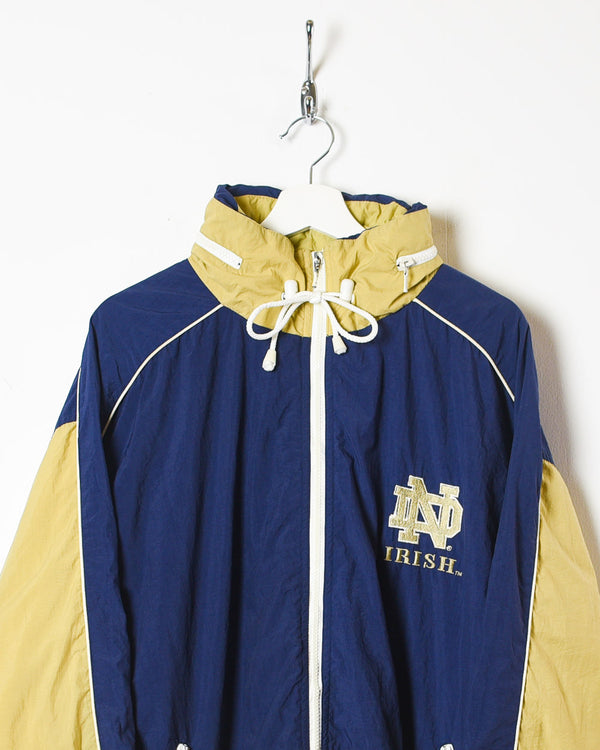 Navy Logo Athletic Notre Dame Irish Windbreaker Jacket - X-Large