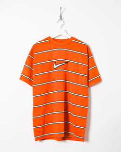 Polyester Striped Orange Nike - Large– Domno Vintage